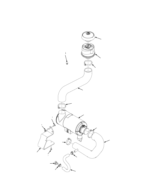 AIR INTAKE GM 4.3L LPG (-> S/N H006V02776F AIR INTAKE HOSES)