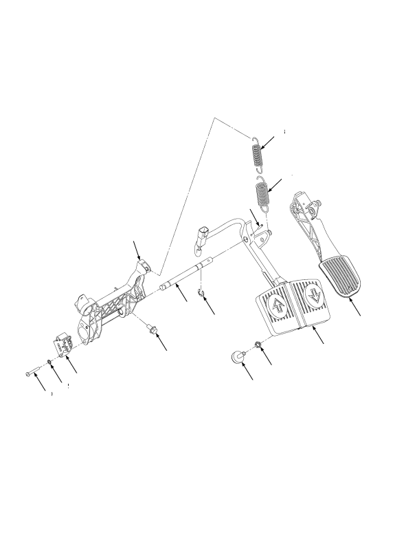 THROTTLE PEDAL AND ATTACHING PARTS