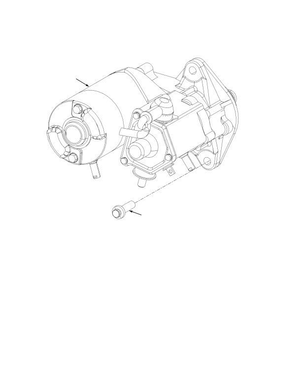 STARTER AND MOUNT CUMMINS 4.,5L DIESEL