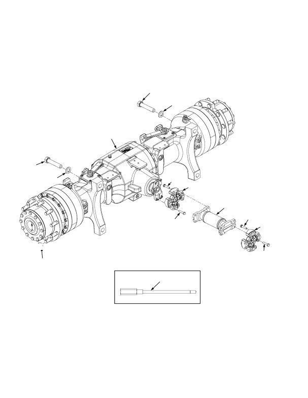 DRIVE AXLE AND ATTACHING PARTS WET BRAKE