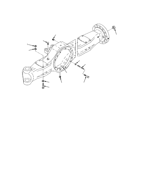DRIVE AXLE HOUSING AND ATTACHING PARTS