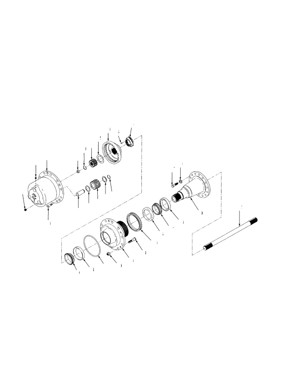 HUB AND SHAFT ASSEMBLY WET BRAKE 425 SERIES