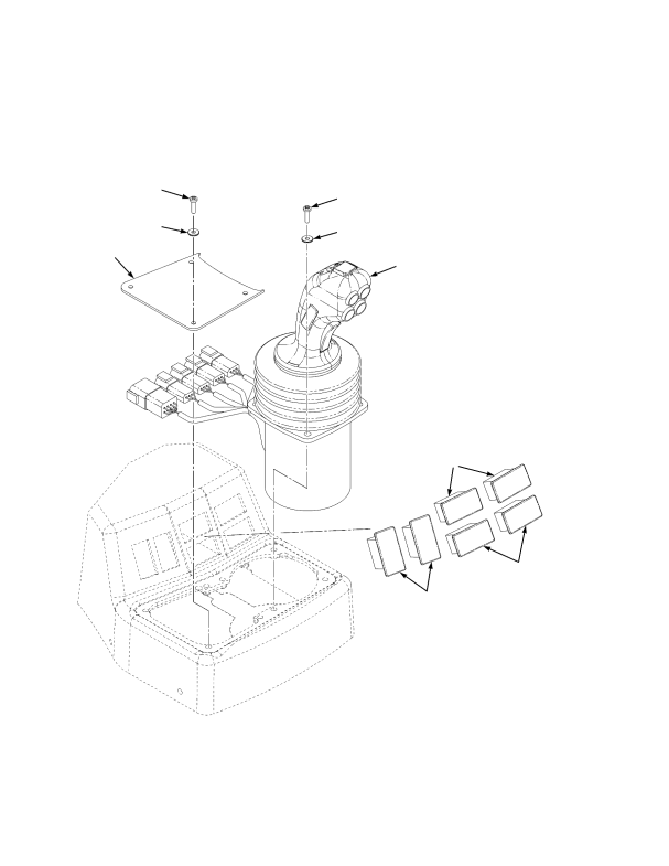 HYDRAULIC CONTROLS JOYSTICK FORK LIFT TRUCK