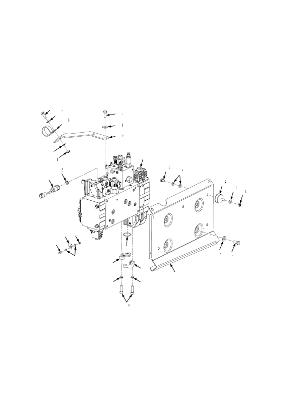 HYDRAULIC CONTROL VALVE AND ATTACHING PARTS WET BRAKE THREE SLICES