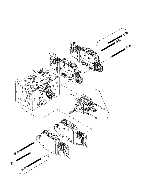 HYDRAULIC CONTROL VALVE ASSEMBLY WET BRAKE FOUR SLICES