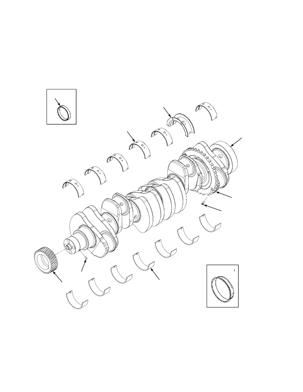 CRANKSHAFT AND MAIN BEARINGS TIER II ENGINE