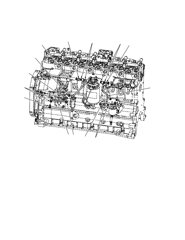 FUEL FILTER PLUMBING TIER II ENGINE (S/N A214E01950A ->)