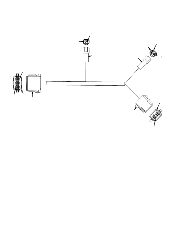 WIRE HARNESS FRONT END EQUIPMENT - EMPTY CONTAINER HANDLER (→ S/N A214E01806)