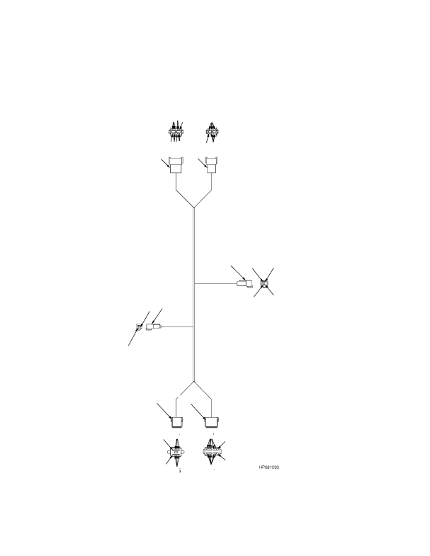 WIRE HARNESS FRONT END EQUIPMENT - EMPTY CONTAINER HANDLER (S/N A214E01807 ↔ S/N A214E02077B)