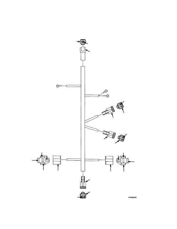 WIRE HARNESS HYDRAULIC - FORK LIFT TRUCK (→ S/N A214E01806Y)