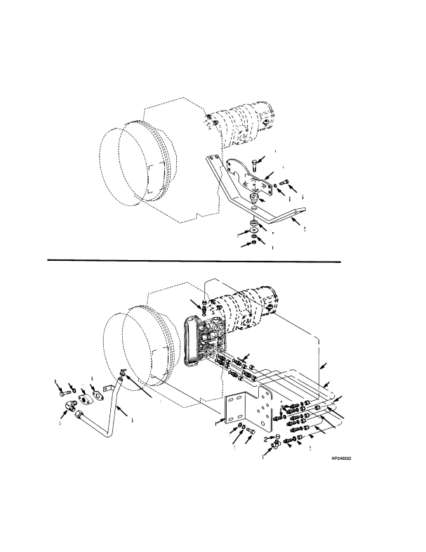 TRANSMISSION MOUNT AND ATTACHING PARTS