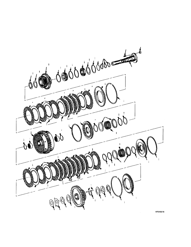 TRANSMISSION CLUTCH PACK - REVERSE AND FIRST GEAR