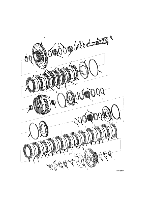 TRANSMISSION CLUTCH PACK - FORWARD AND SECOND GEAR