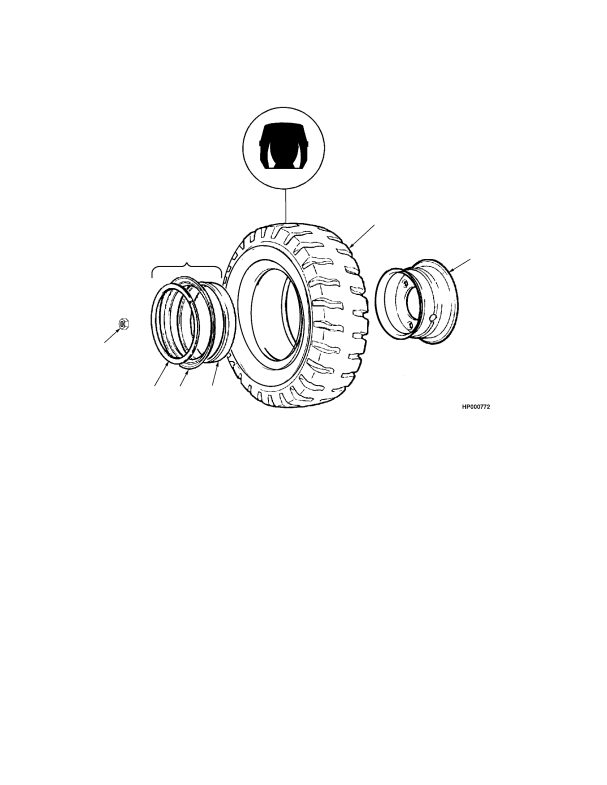 WHEEL AND TIRE SOLID TIRE -> WITH TREAD