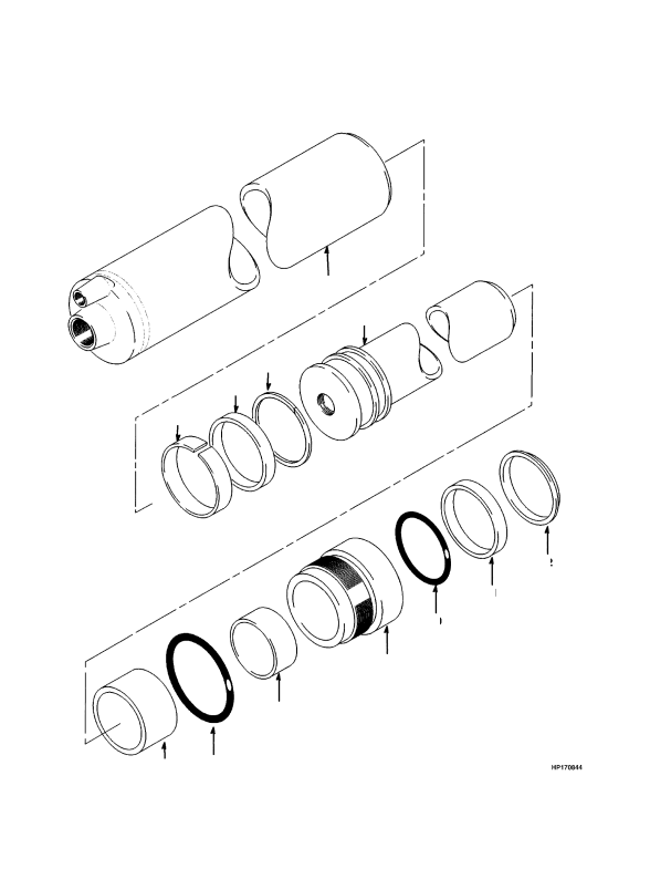 LIFT CYLINDER EMPTY CONTAINER HANDLER