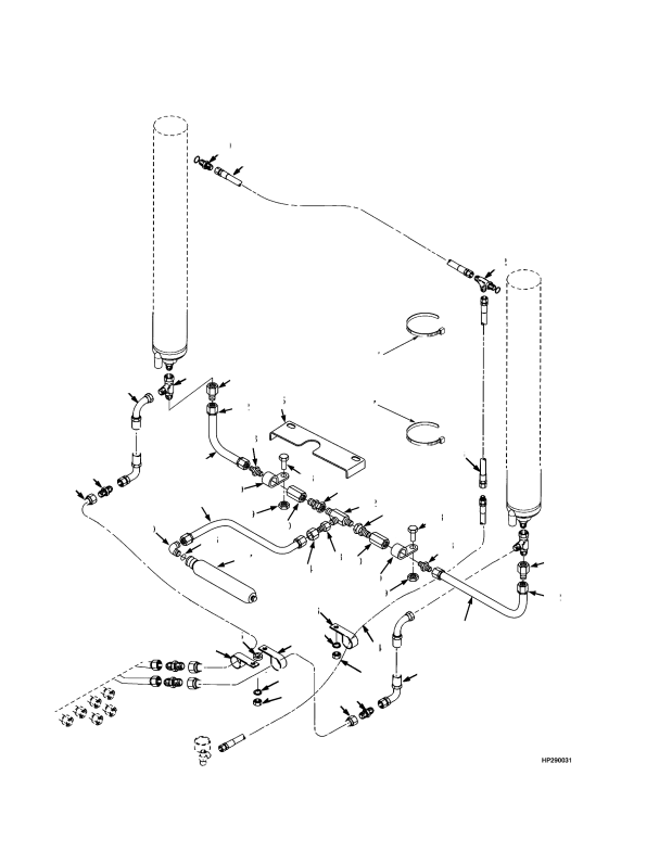 LIFT CYLINDER ATTACHING PARTS EMPTY CONTAINER HANDLER (S/N A214E02237D -> )