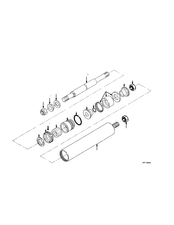 SIDE-SHIFT CYLINDER CONTAINER HANDLING ATTACHMENT (-> S/N A214E01806)