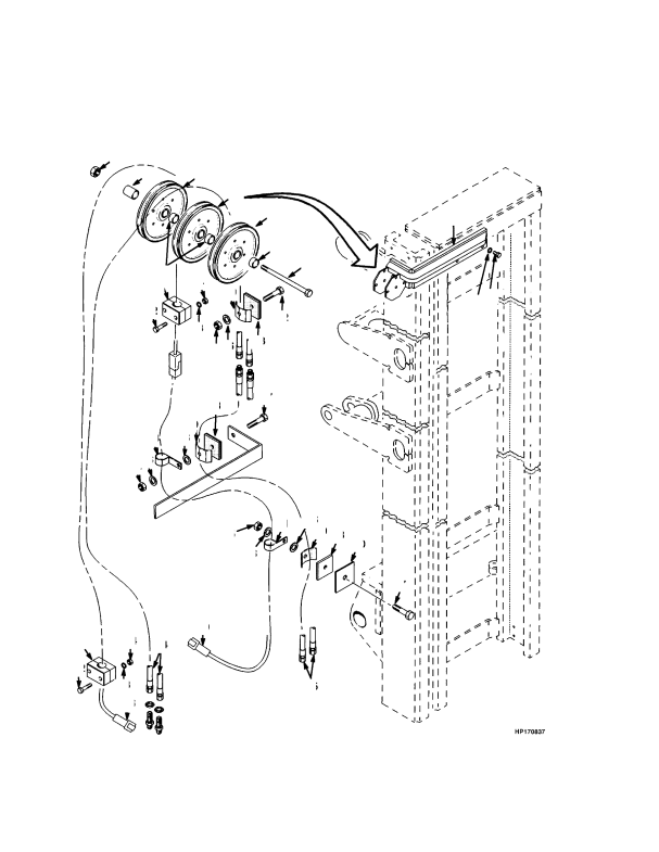 HEADER HOSE EMPTY CONTAINER HANDLER (-> S/N A214E01578)