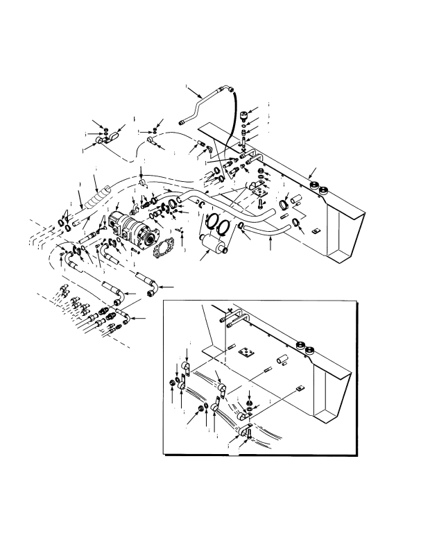 HYDRAULIC LINES SUPPLY AND RETURN