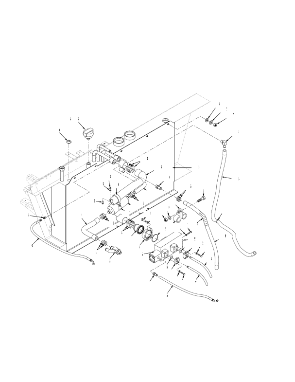 HYDRAULIC LINES SUPPLY AND RETURN -> FORK LIFT TRUCK (S/N A214E01843Z ->)