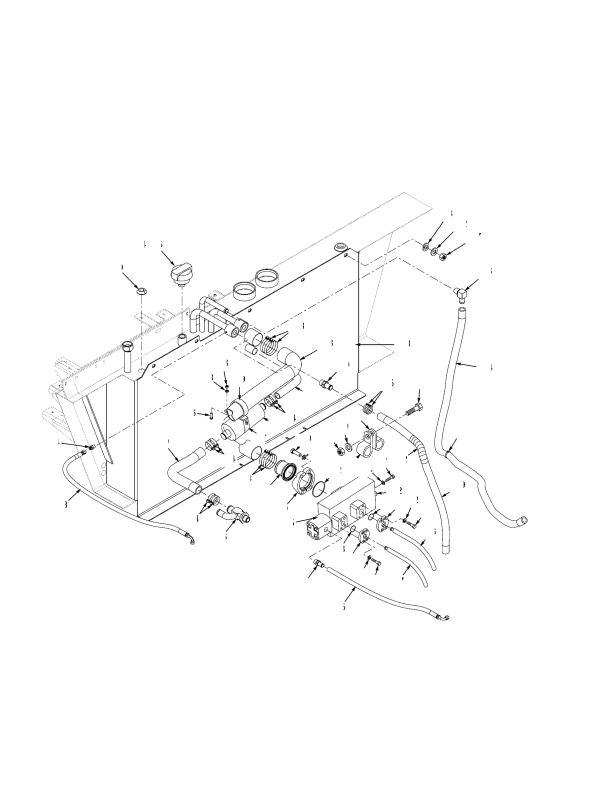 HYDRAULIC LINES SUPPLY AND RETURN -> FORK LIFT TRUCK (S/N A214E01843Z ->)