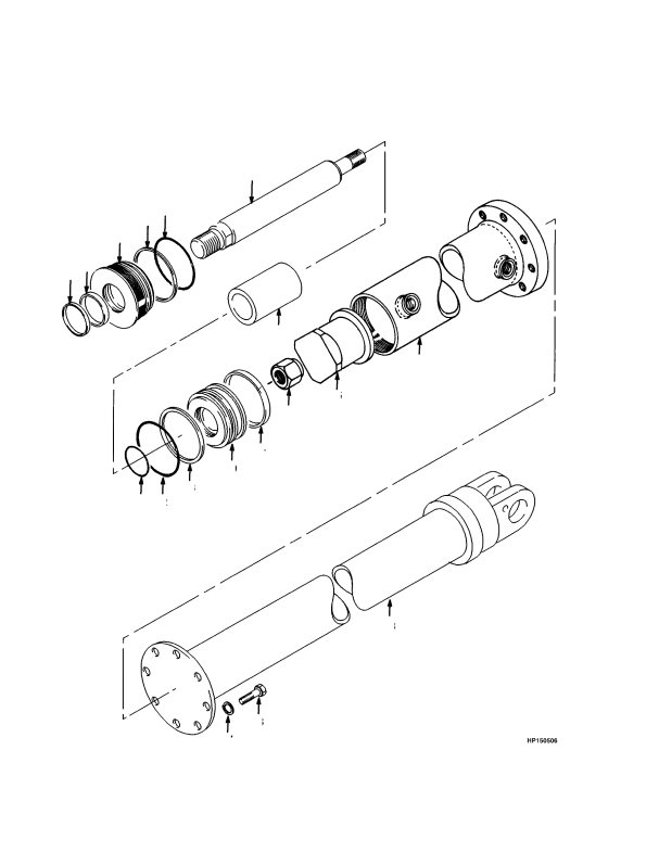 TILT CYLINDER EMPTY CONTAINER HANDLER