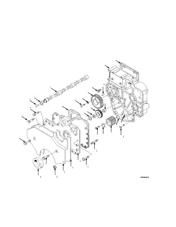 TIMING GEAR TIER I ENGINE (-> S/N E019E01964A)