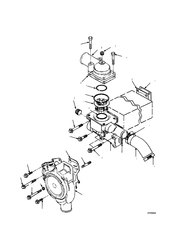 WATER PUMP TIER I ENGINE (-> S/N E019E01964A)