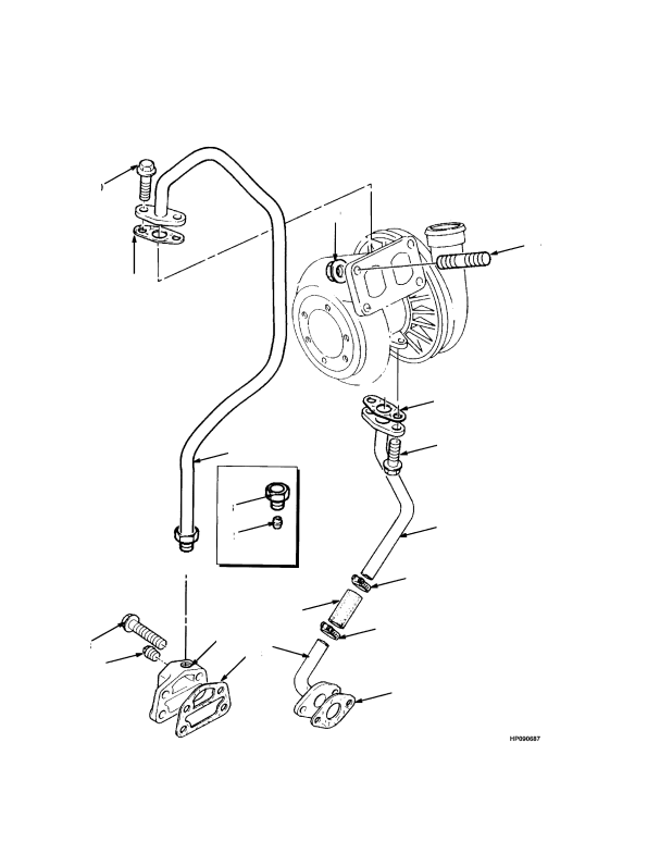 LUBRICANT ARRANGEMENT TIER I ENGINE (-> S/N E019E01964A)