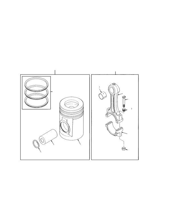 PISTON AND CONNECTING ROD TIER II ENGINE