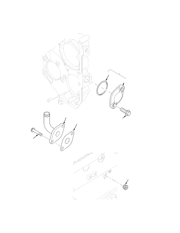 TURBO DRAIN PIPE AND BLANKING PLATE TIER II ENGINE