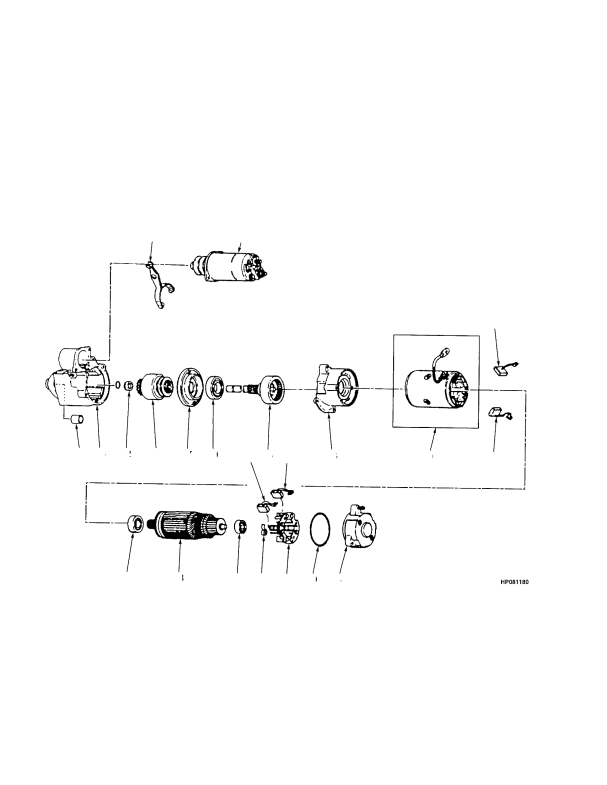 STARTER MOTOR TIER I ENGINE (-> S/N E019E01964A)