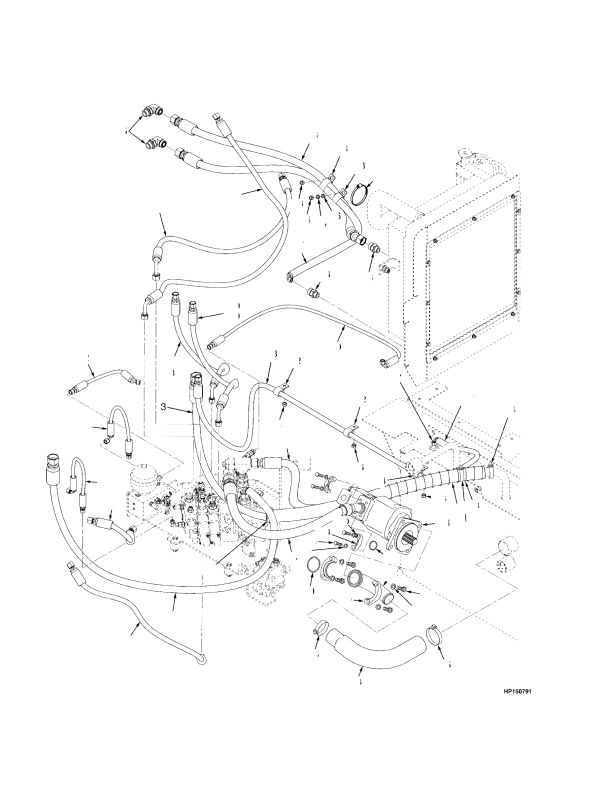 HYDRAULIC SUPPLY AND RETURN