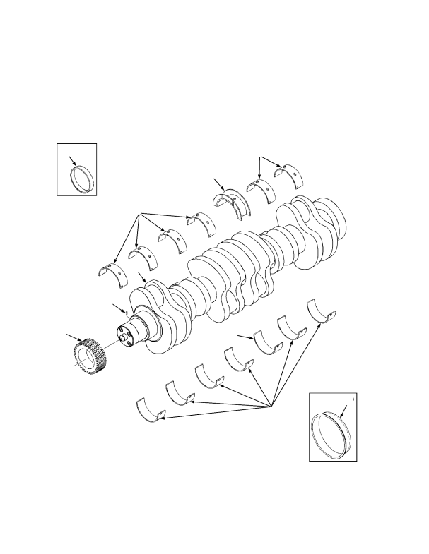 CRANKSHAFT AND MAIN BEARINGS CUMMINS DIESEL