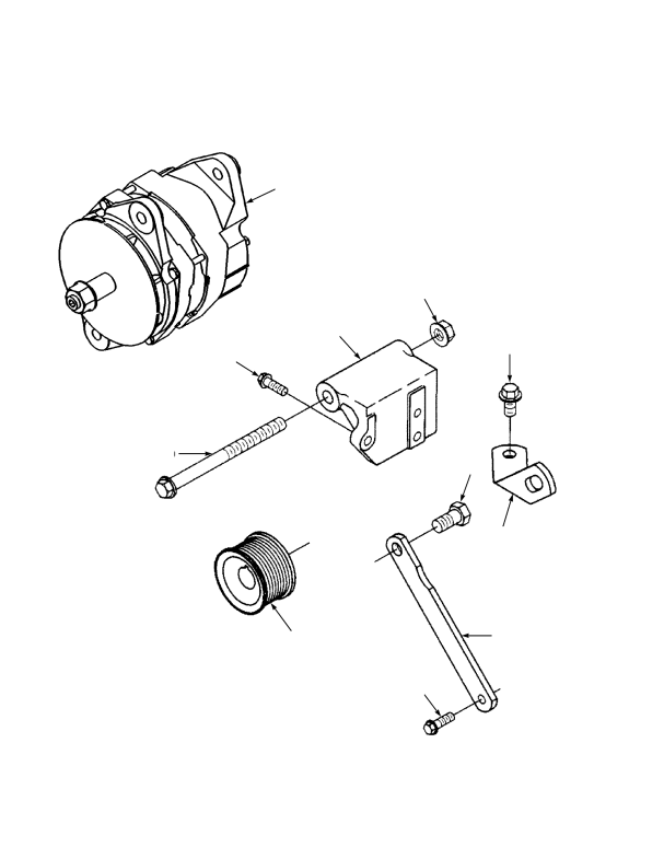 ALTERNATOR AND MOUNTING CUMMINS LPG