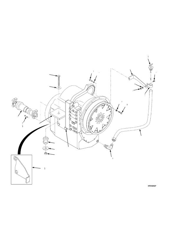 TRANSMISSION MOUNT AND ATTACHING PARTS PERKINS
