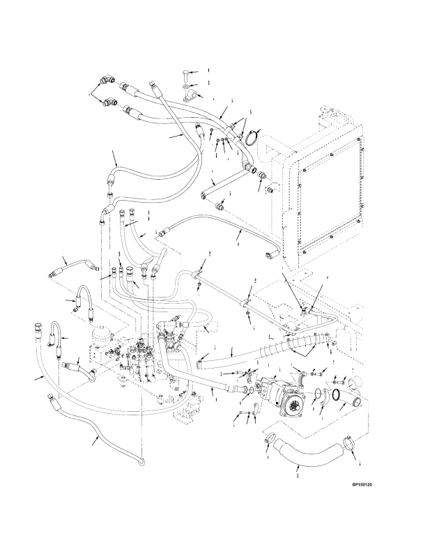 HYDRAULIC SUPPLY AND RETURN
