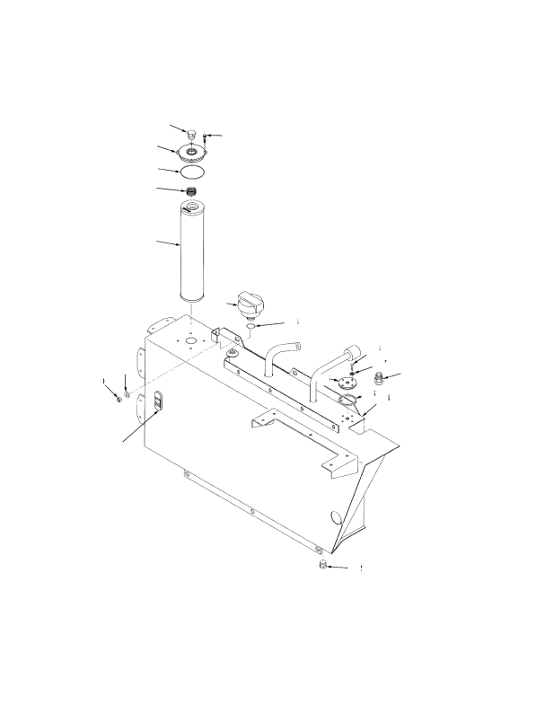 HYDRAULIC TANK AND ATTACHING PARTS