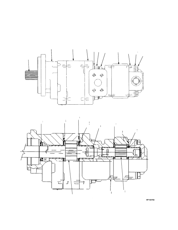 HYDRAULIC PUMP DIESEL (-> S/N F019E02171D)
