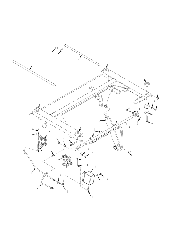 CAB AND TILT CYLINDER MOUNTING