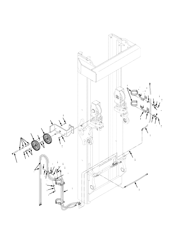 HEADER HOSES AND ATTACHING PARTS