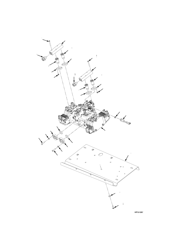 EUROPE HYDRAULIC CONTROL VALVE AND ATTACHING PARTS PAGE 2 OF 3 (S/N G008E01611K ->)