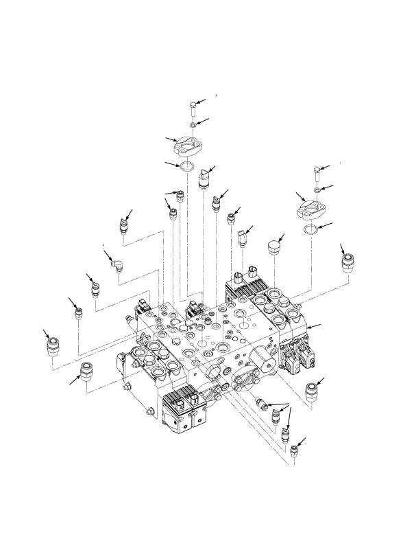 EUROPE HYDRAULIC CONTROL VALVE AND ATTACHING PARTS PAGE 3 OF 3 (S/N G008E01611K ->)