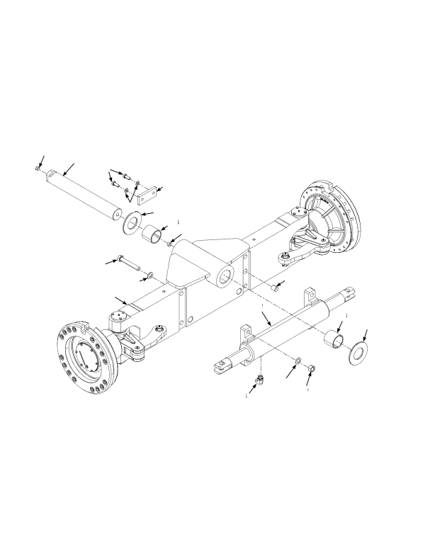 STEER AXLE AND ATTACHING PARTS