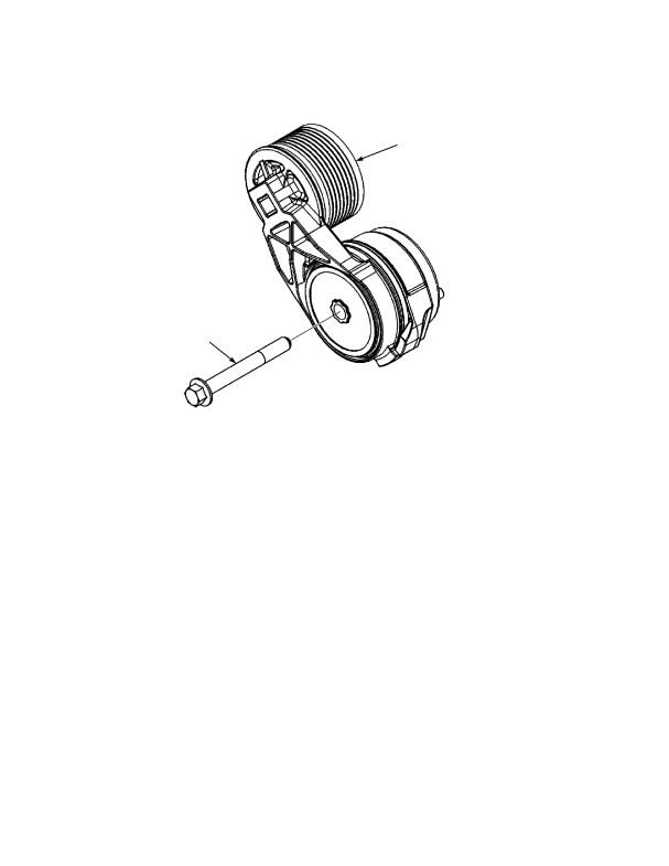 EUROPE ACCESSORY DRIVE BELT AND TENSIONER WATER PUMP -> TIER III ENGINE