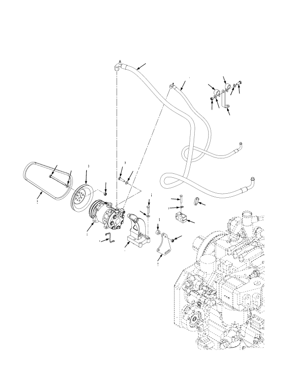  EUROPE AIR CONDITIONING COMPRESSOR AND ATTACHING PARTS LPG ENGINE 