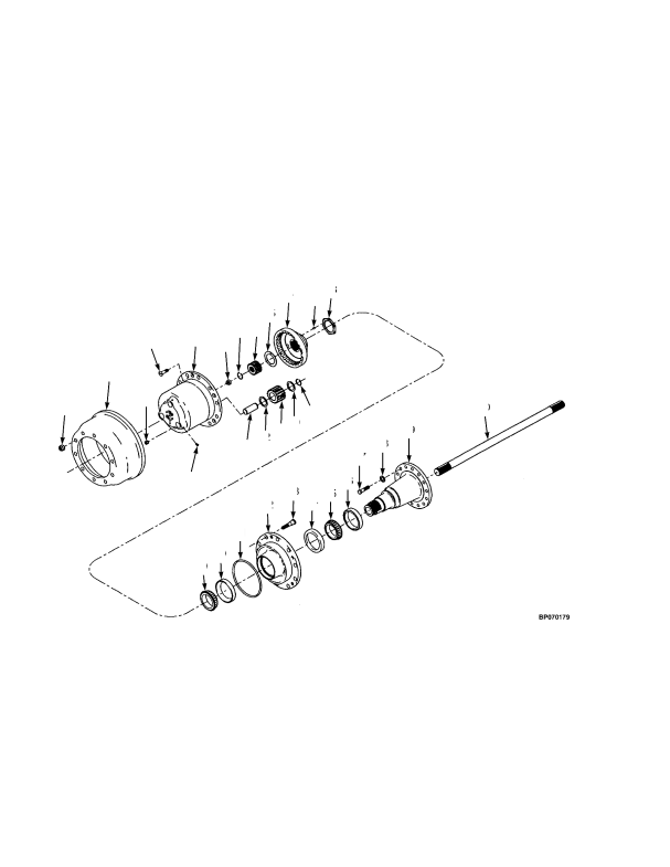 HUB AND SHAFT ASSEMBLY DRY BRAKE