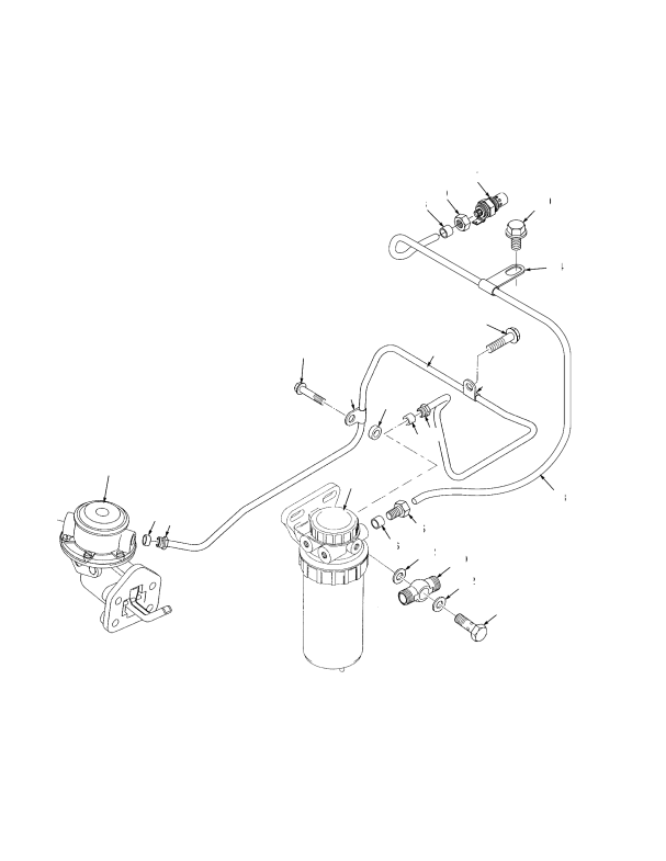 LIFT PUMP AND FUEL FILTER LINES PERKINS DIESEL