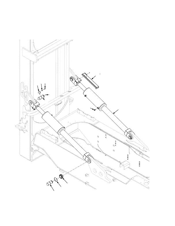 TILT CYLINDERS AND ATTACHING PARTS