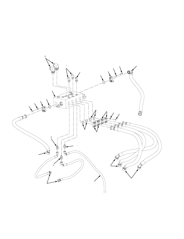 LIFT/TILT MANIFOLD AND ATTACHING HYDRAULIC HOSES (→PENDING PER ECN 68630-69)